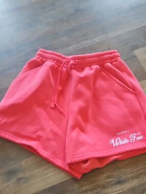 White Fox Women's Hot Pink Drawstring Shorts